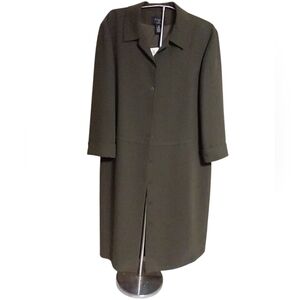 Studio G Olive Green Long Coat Dress